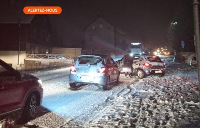 La E42 paralizada parcialmente anoche por la nieve: “caos total”