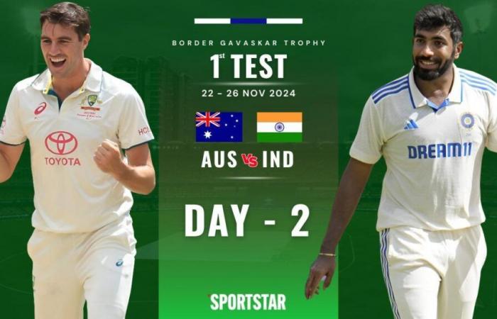 Puntuación en vivo de Australia vs India, Trofeo Border-Gavaskar 2024/25 1er día de prueba 2: AUS 104; Bumrah elige cinco; Jaiswal, Rahul abierto