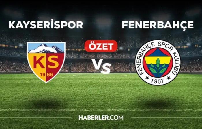 ¡Mira el resumen del partido y los goles del Kayserispor Fenerbahçe! (VÍDEO) ¡Resumen ampliado del Kayserispor Fenerbahçe! ¿Quién marcó los goles, cuántas veces terminó el partido?