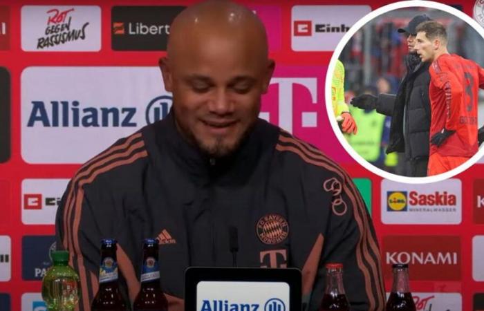 Cuando le preguntan a Kompany por Goretzka, su reacción es completamente sorprendente