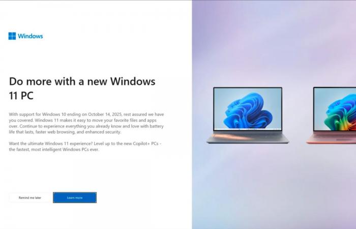 Microsoft vuelve a ofrecernos anuncios en pantalla grande para comprar una PC con Windows 11