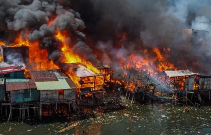 Incendios: las llamas arrasan un barrio pobre de Manila, Filipinas: Noticias