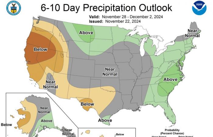 ¿Nevará el día de Acción de Gracias? Aquí se pronostican frío, nieve y tormentas.