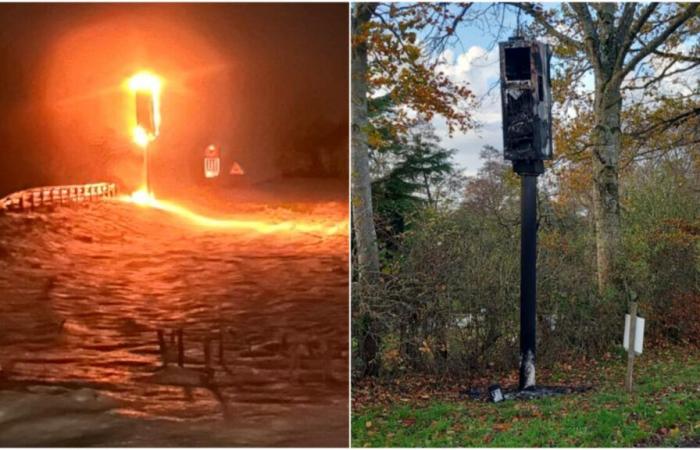 En Orne, los radares arden en un entorno nevado: una noche de atentados