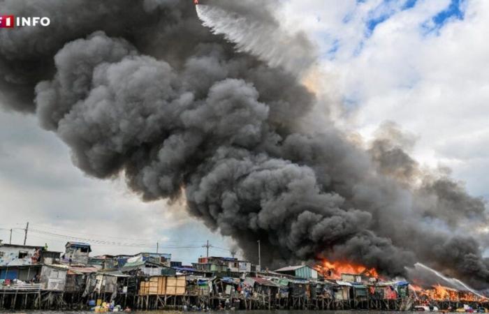 Filipinas: barrio pobre arrasado por un incendio en Manila, cientos de casas destruidas