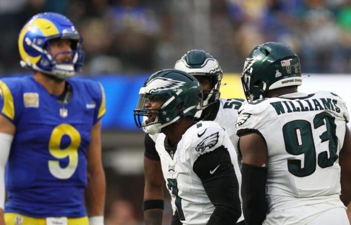 Rams-Eagles en Sunday Night Football: hilo del juego de la primera mitad