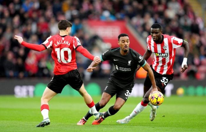 El Liverpool se enfrenta al Southampton – Premier League – J12 – Southampton-Liverpool (2-3)