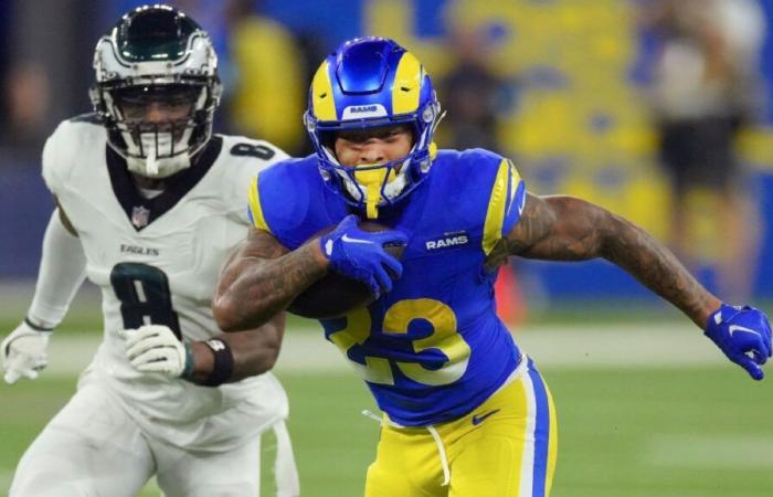 Kyren Williams de los Rams supera a los Eagles para touchdown