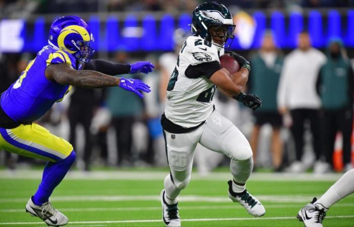 Imágenes y sonidos de la primera mitad de Eagles vs. Rams en la Semana 12 en el SoFi Stadium