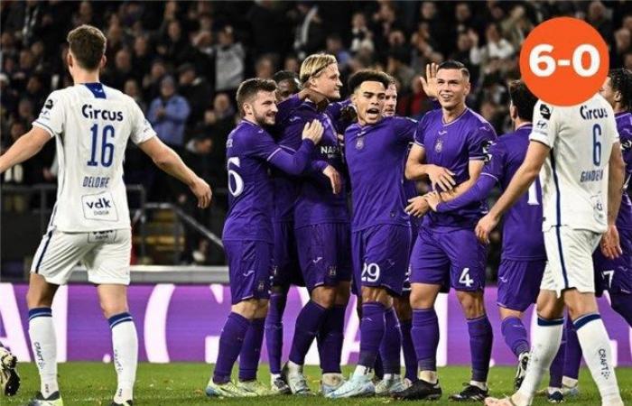 Anderlecht humilla a AA Gent bajo el impulso del fuerte Kasper Dolberg, el final de Buffalo con nueve después de dos tarjetas rojas