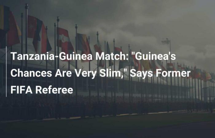 Partido Tanzania-Guinea: “Las posibilidades de Guinea son muy escasas”, dice el ex árbitro de la FIFA