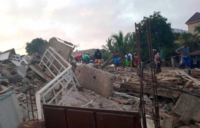 Gadjagan: Un edificio se derrumba, dejando 1 muerto y 7 heridos