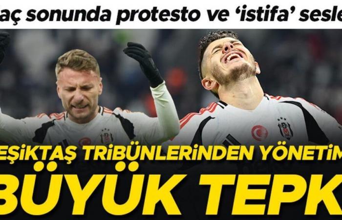 ¡La reacción de los aficionados del Beşiktaş tras la histórica derrota! Silbidos, sonidos de ‘dimisión’ y final del partido…