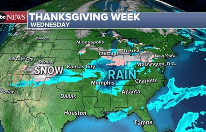 Pronóstico de la semana de Acción de Gracias: el clima podría afectar los viajes de Acción de Gracias