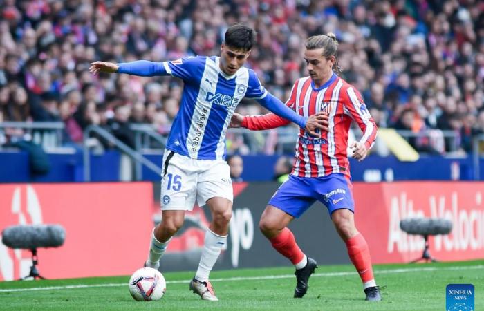 Atletico de Madrid vs. Deportivo Alaves-Xinhua