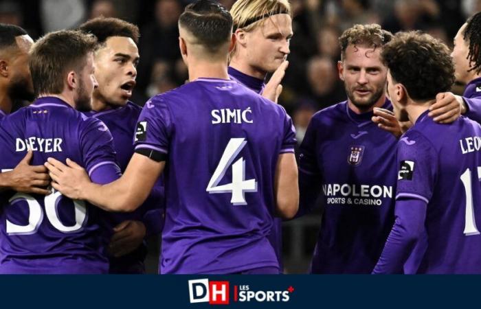 Contra Gante a las 10 y luego a las 9, Anderlecht acumula goles gracias a un Dolberg de grandes noches (6-0)