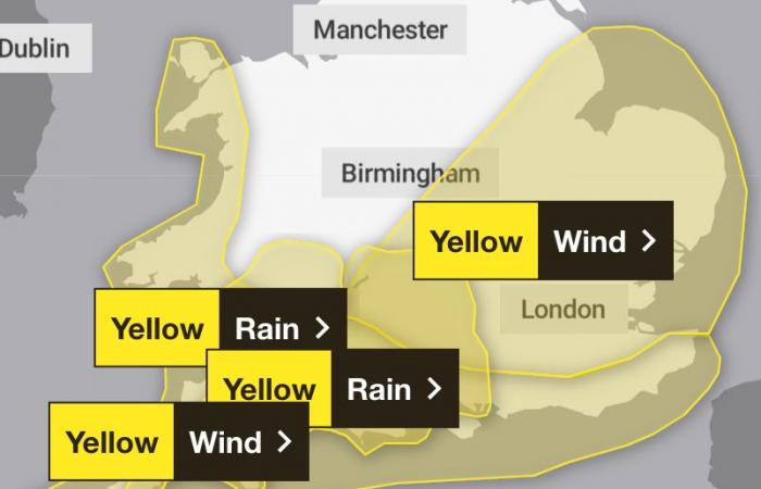 Storm Bert más reciente: advertencias meteorológicas de peligro para la vida por lluvia y viento en el Reino Unido mientras 300 áreas afectadas por riesgo de inundaciones