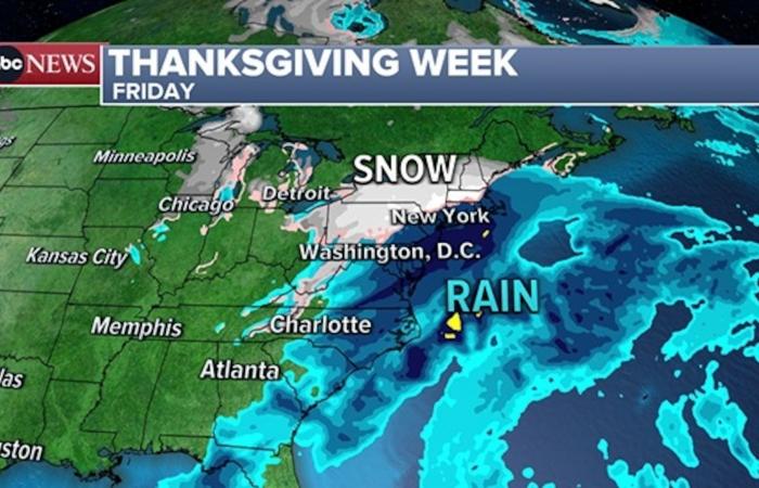 Pronóstico de la semana de Acción de Gracias: el clima podría afectar los viajes de Acción de Gracias