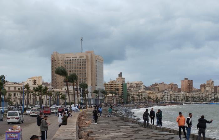 El clima de Alejandría es inestable… muy frío con movimiento activo del viento… video y fotos