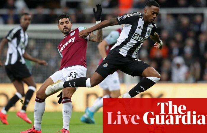 Newcastle v West Ham: Premier League – en vivo | primera división