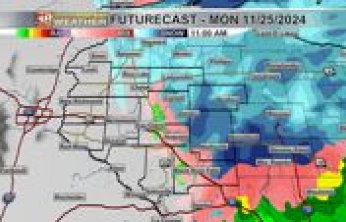 El lunes por la mañana, lluvias de nieve con vientos ventosos; Las temperaturas caen en picado durante la semana | Clima