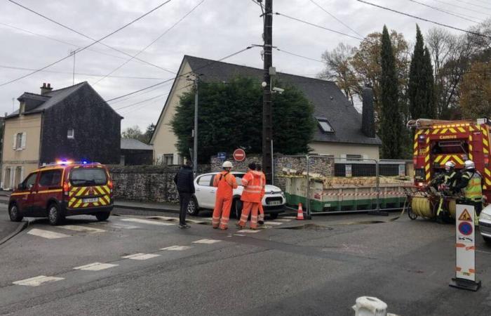 En Châteaubriant, la rue de la Vannerie afectada por una fuga de gas este lunes 25 de noviembre