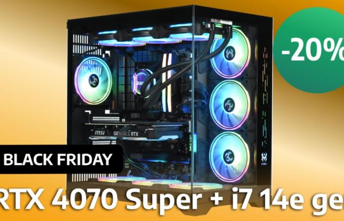 ¡Esta PC para juegos especial del Black Friday tiene un 20 % de descuento con su RTX 4070 Super y Core i7 14700 KF!