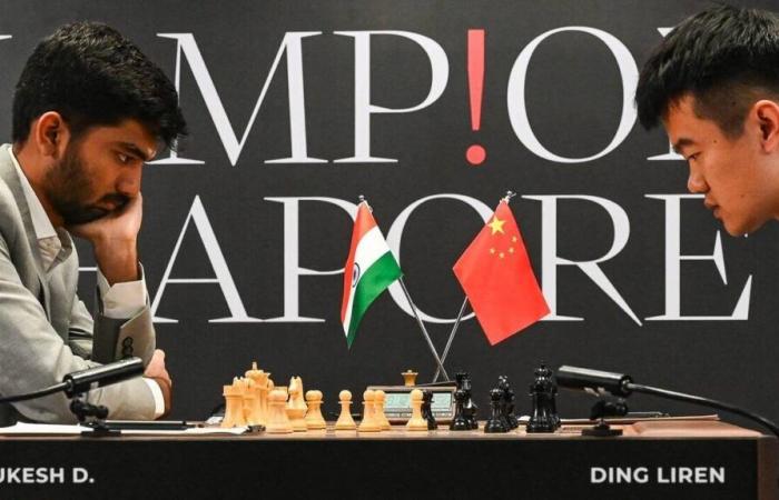 Ajedrez. El outsider Ding Liren sorprende a Gukesh al inicio del partido por el título mundial