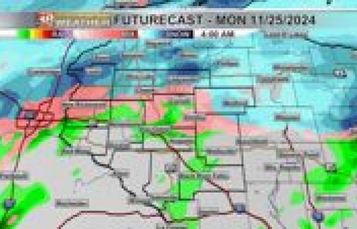 El lunes por la mañana, lluvias de nieve con vientos ventosos; Las temperaturas caen en picado durante la semana | Clima