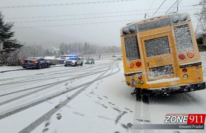 Primera nevada en la región de Quebec, los accidentes se multiplican