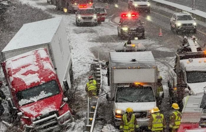 Primera nevada en la región de Quebec, los accidentes se multiplican