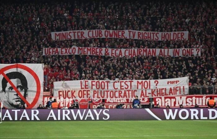 Bayern Múnich – PSG. Nasser al-Khelaïfi, blanco de pancartas en Múnich