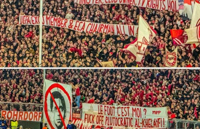 Hinchas del Bayern de Múnich atacan al presidente del Paris Saint-Germain, Nasser Al-Khelaifi