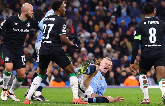 El Feyenoord da una gran sorpresa ante el Manchester City: de 3-0 a 3-3