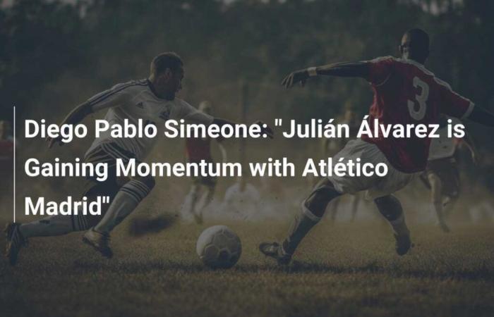 Diego Pablo Simeone: “Julián Álvarez coge impulso con el Atlético de Madrid”