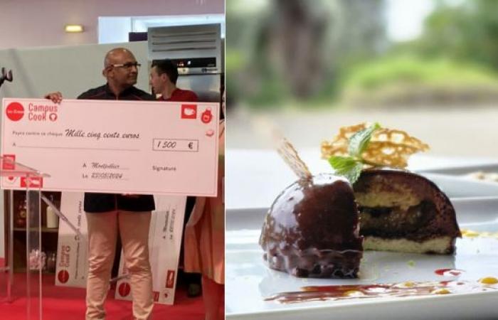 Jean-Jacques Nany, pastelero del Crous de La Réunion y de Mayotte gana el 1er premio en el concurso Campus Cook 2024