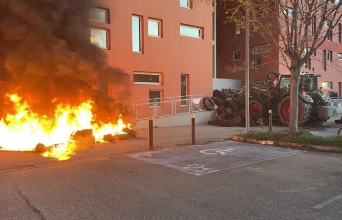 MSA amurallada, incendios y bloqueada la circunvalación de Nimes