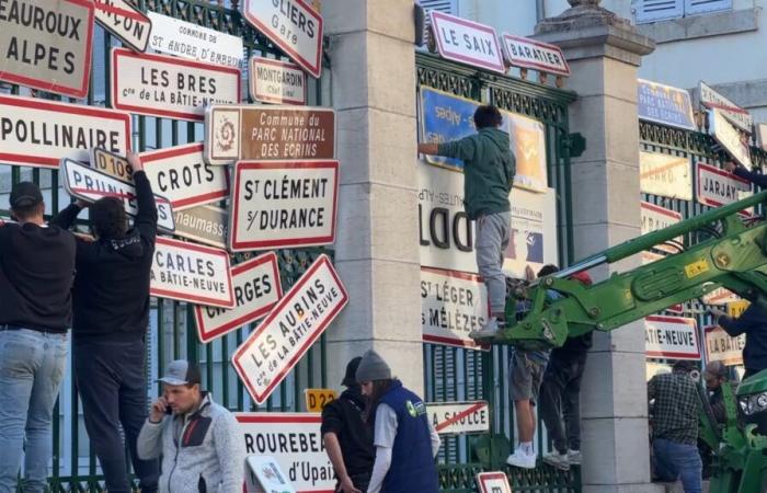 Los agricultores se movilizaron una vez más ante la prefectura de Altos Alpes.