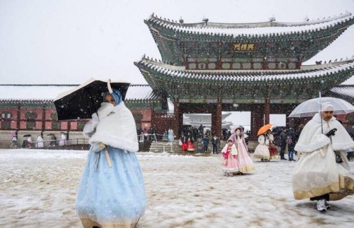 EN FOTOS. Más de 16 cm de nieve en Seúl, un récord en más de un siglo