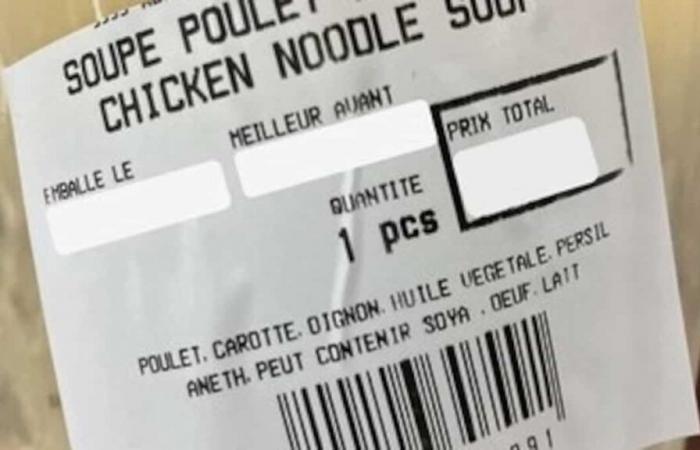 Retiran del mercado ensaladas de cangrejo y sopas de pollo con fideos en Quebec