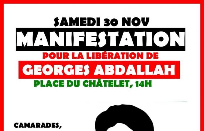 ¡Manifestación para exigir la liberación de Georges Abdallah!