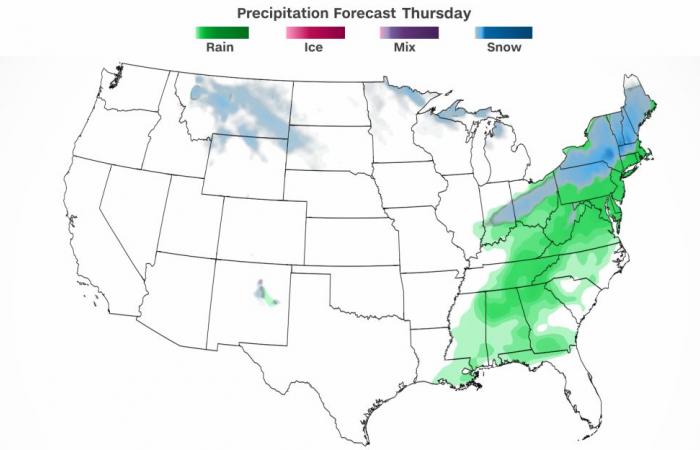 Clima y viajes del Día de Acción de Gracias: una tormenta, el frío y la nieve con efecto de lago podrían causar problemas.