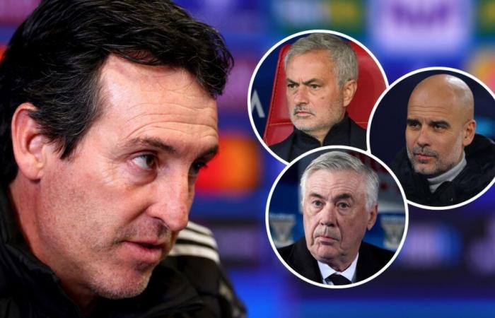 Unai Emery puede vencer a Pep Guardiola, Carlo Ancelotti y José Mourinho para lograr su primera Liga de Campeones esta noche