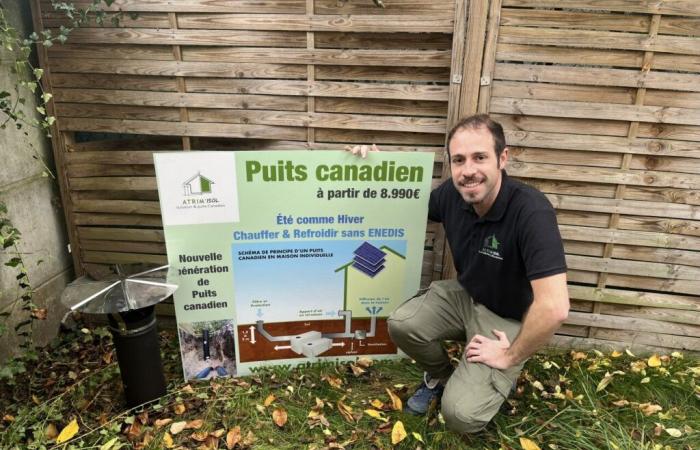 Este residente de Val-d’Oise fabrica pozos canadienses, calefacción económica y ecológica.