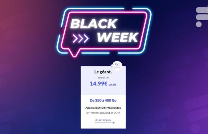 Hasta 400 GB desde 15€/mes, así es el paquete giga 5G de esta semana del Black Friday