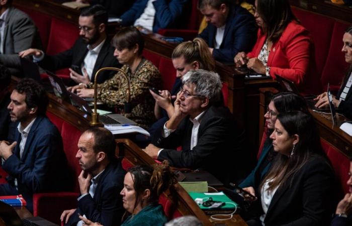 Se produce un acalorado altercado entre el diputado del MoDem, Nicolas Turquois, y el diputado del LFI, Antoine Léaument.