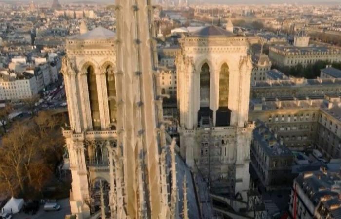 Emmanuel Macron realiza su última visita a las obras de la catedral