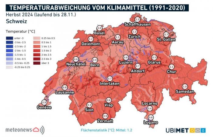 Otoño de 2024 demasiado templado, demasiado húmedo y demasiado nublado (29 de noviembre de 2024)