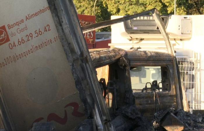 Indignación en Nimes tras el incendio de los camiones del Banco de Alimentos