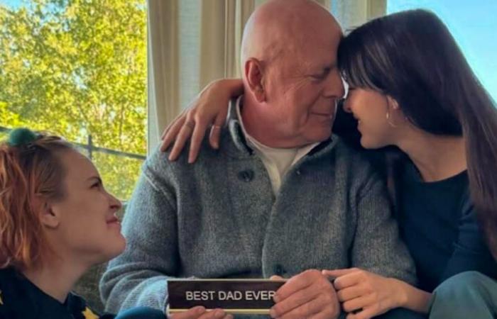 Bruce Willis enfermo: sus hijas lo nombran el mejor padre de todos los tiempos